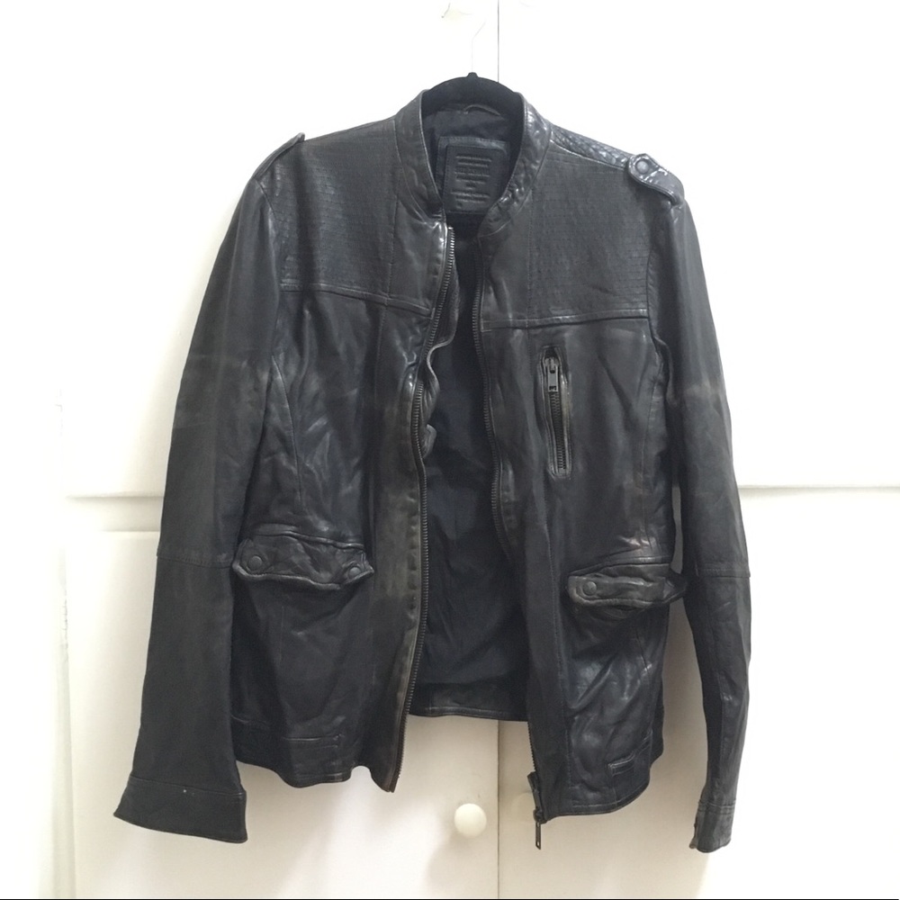 Men’s All Saints Leather Motorcycle Jacket